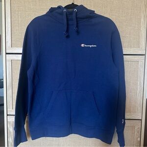 Champion Navy Blue Logo Hoodie